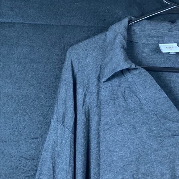 CAbi Womens Shirt Gray Collared V Neck Long Sleeve 4258 Stretch Small - Picture 4 of 12